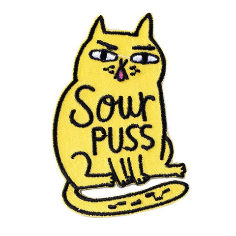 Badge Bomb Sour Puss Iron On Patch