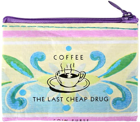 Blue Q Coin Purse Coffee The Last Cheap Drug