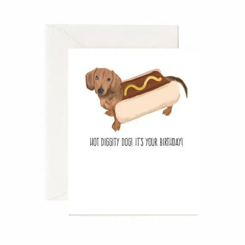 Hot Diggity Dog Birthday Card