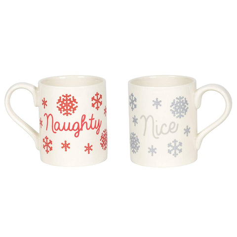 Naughty and Nice Mug Set of Two