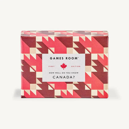Games Room How Well Do You Know Canada? Trivia in red maple leaf design package