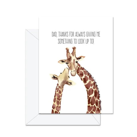 Looking Up Giraffe Father's Day Card