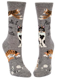 Front view of Love Cats Socks. 