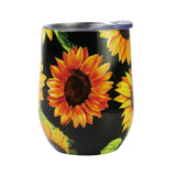 Alone with Dog Floral Tumbler