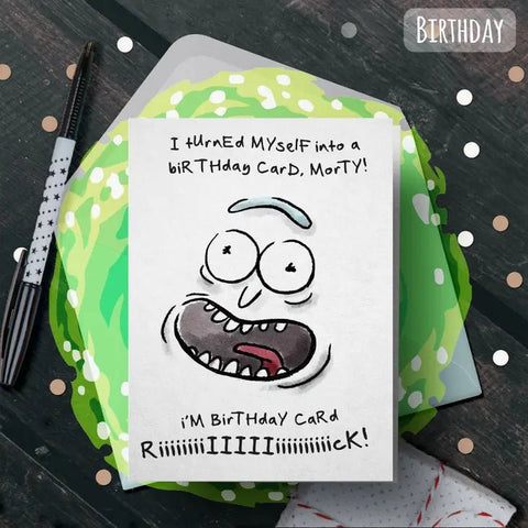 Birthday Rick Card Rick & Morty