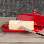 Butter Dish Red Rectangle