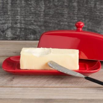 Butter Dish Red Rectangle
