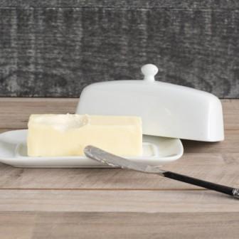 Butter Dish White Rectangle