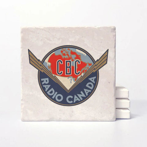 CBC Radio Retro Gem 1940 Logo Single Coaster