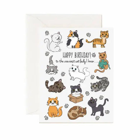 Craziest Cat Lady Birthday Card