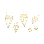 Gold Diamonds Temporary Tattoo Set of 2