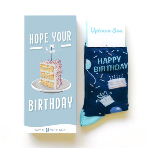 Happy Birthday Greeting Card With Socks Combo