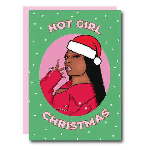 Hot Girl Christmas Card