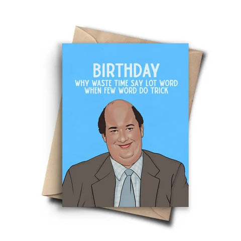 Kevin Few Word Birthday Card