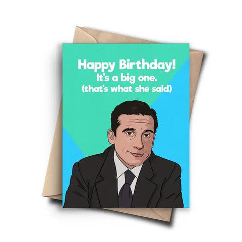 Michael Scott Big One Birthday Card
