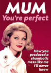 Mum You're Perfect Mother's Day Card