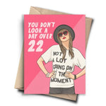 Taylor Older Than 22 (Pink) Birthday Card