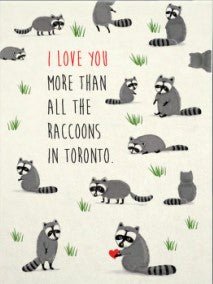Toronto Raccoons Love Card