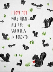 Toronto Squirrels Love Card