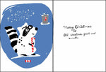 Wendy Tancock Raccoon Christmas Card