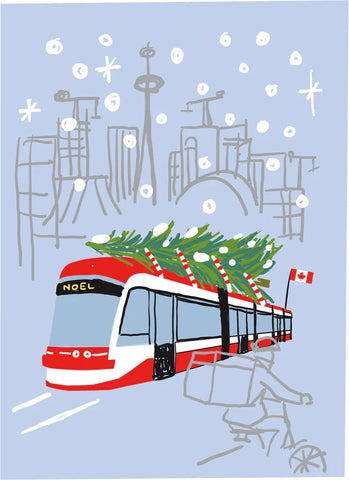 Wendy Tancock Toronto Streetcar Christmas Card