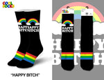 Womens Happy Bitch Crew Socks